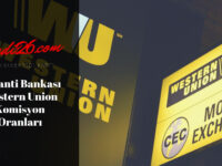 Garanti Bankası Western Union Komisyon Oranları, Garanti Bankası Para Transferi Western Union